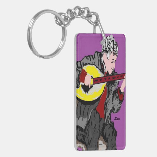 Sleutelhanger/Bouzouki Player Sleutelhanger (Voorkant Links)