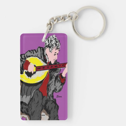 Sleutelhanger/Bouzouki Player Sleutelhanger (achterkant)