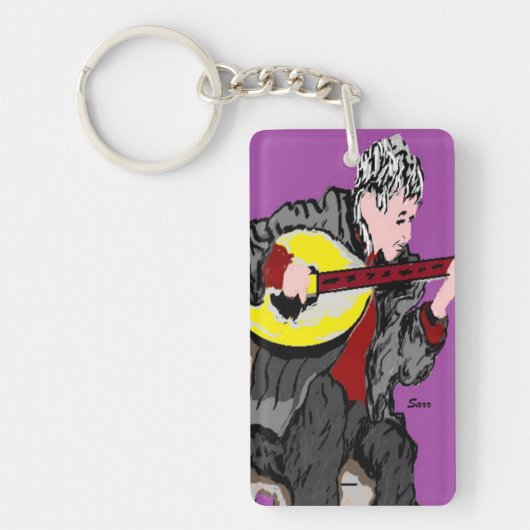 Sleutelhanger/Bouzouki Player Sleutelhanger (Voorkant)