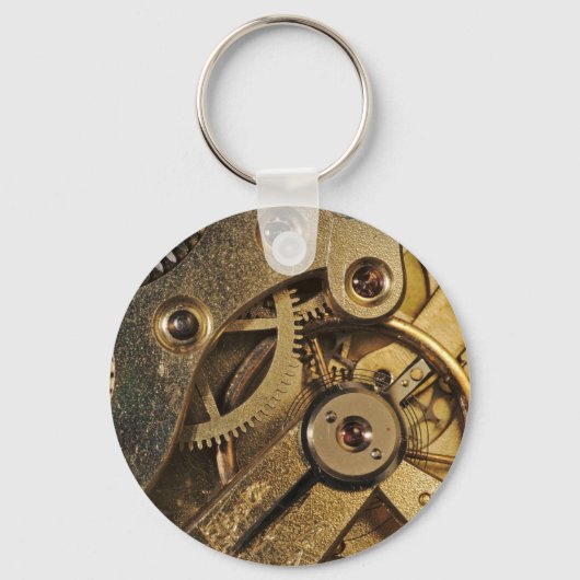 Sleutelhanger: Brass Hearted. Horloge Sleutelhanger (Voorkant)