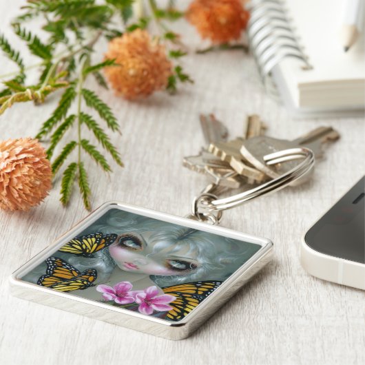 sleutelhanger "Butterflies aantrekken" (Zijkant)