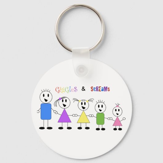 Sleutelhanger Button Giggles & Screams (Voorkant)