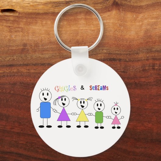 Sleutelhanger Button Giggles & Screams (Voorkant)
