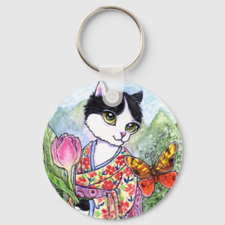 Sleutelhanger Cat Geisha Fairy Fantasy door Ann Ho