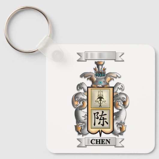 Sleutelhanger Chen Achternaam En Schild (Voorkant)