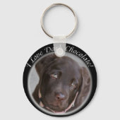 Sleutelhanger Chocolade Lab (Voorkant)