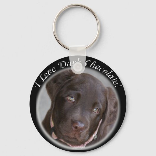 Sleutelhanger Chocolade Lab (Voorkant)