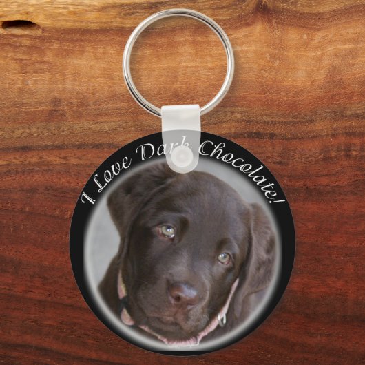 Sleutelhanger Chocolade Lab (Voorkant)