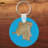 Sleutelhanger Congo-Kinshasa-kaart (Voorkant)