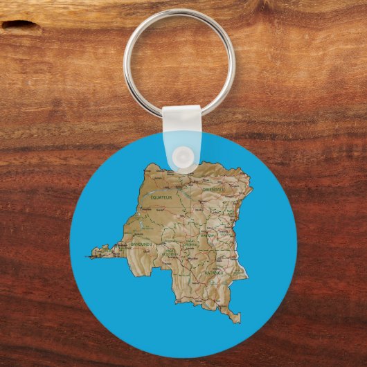 Sleutelhanger Congo-Kinshasa-kaart (Voorkant)
