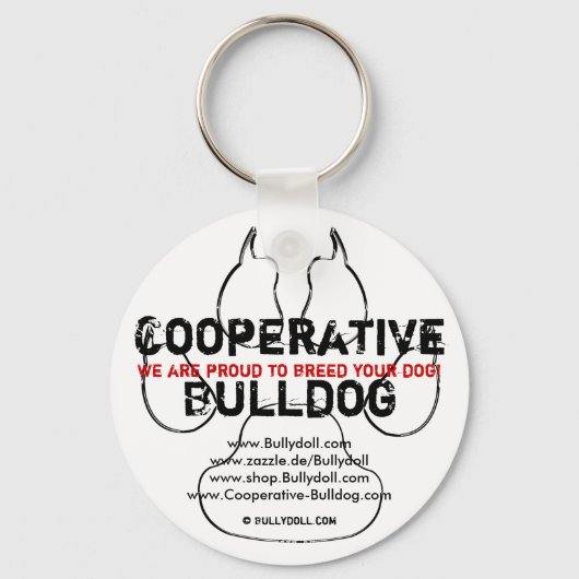 Sleutelhanger Cooperative Bulldog (Voorkant)