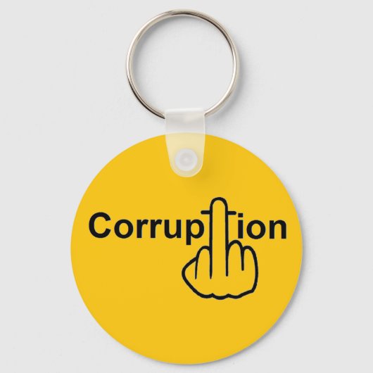 Sleutelhanger Corruption Sucks (Voorkant)