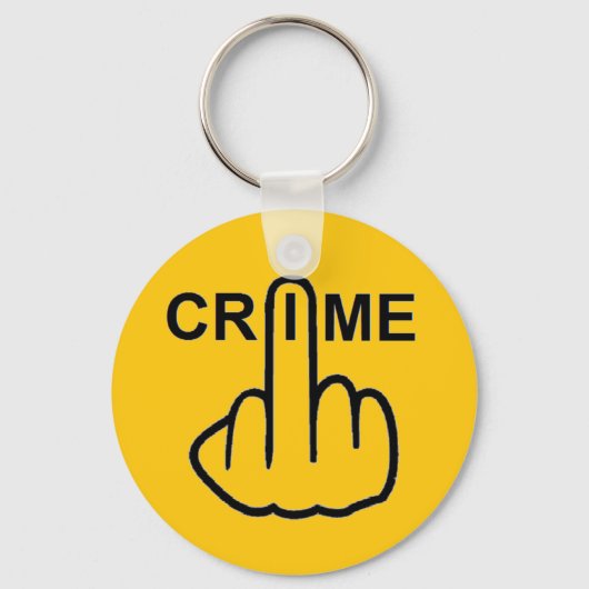 Sleutelhanger criminaliteit is crimineel (Voorkant)