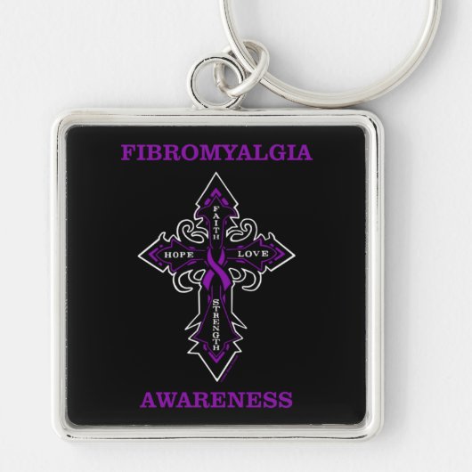 Sleutelhanger Cross/Bewustzijn...Fibro (Voorkant)