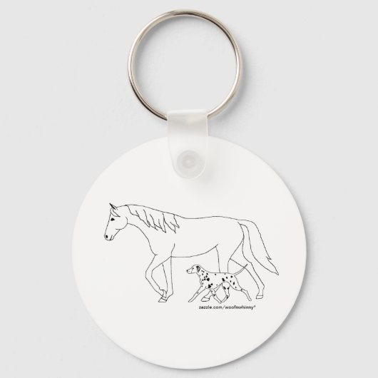 Sleutelhanger — Dalmatian en paarden (Voorkant)