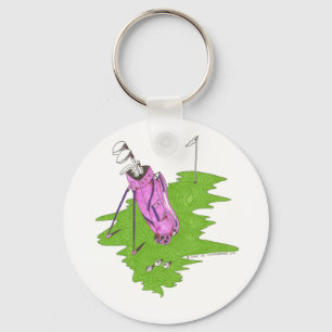 Sleutelhanger - Dames roze Golf tas