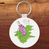 Sleutelhanger - Dames roze Golf tas (Voorkant)