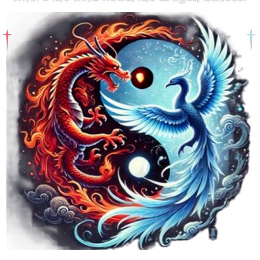 Sleutelhanger - Dans van de draak en de feniks