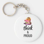 Sleutelhanger dik en rode Button (Voorkant)