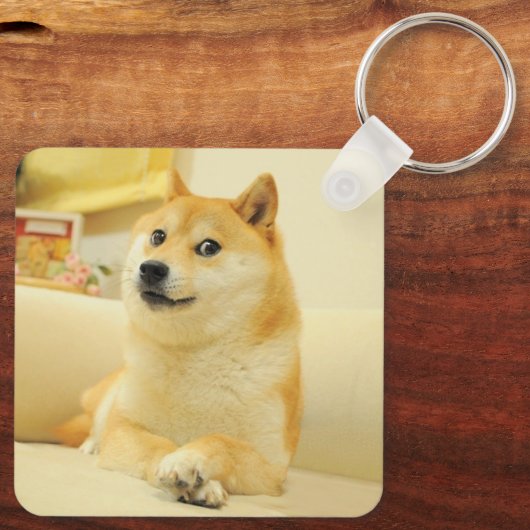 Sleutelhanger Doge Dog Meme Double Sided (Achterkant)