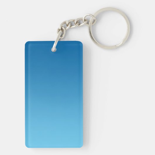 Sleutelhanger: DONKERBLAUWE OMBRE Sleutelhanger (achterkant)