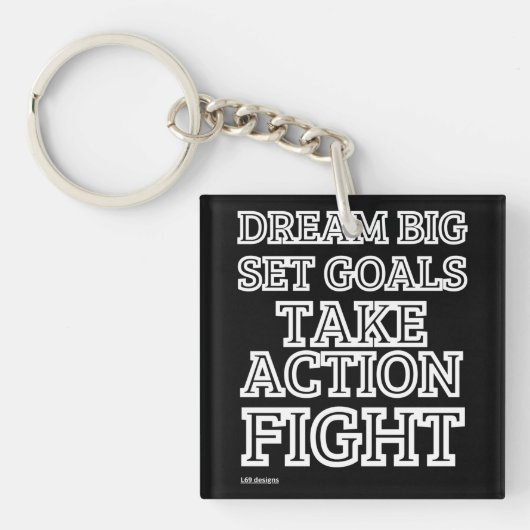sleutelhanger "DREAM BIG..." (Voorkant)