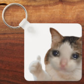 Sleutelhanger duimen omhoog OK Cat meme (Voorkant)