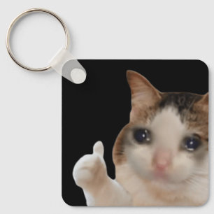Sleutelhanger duimen omhoog OK Cat meme