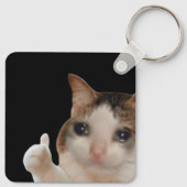 Sleutelhanger duimen omhoog OK Cat meme (Achterkant)