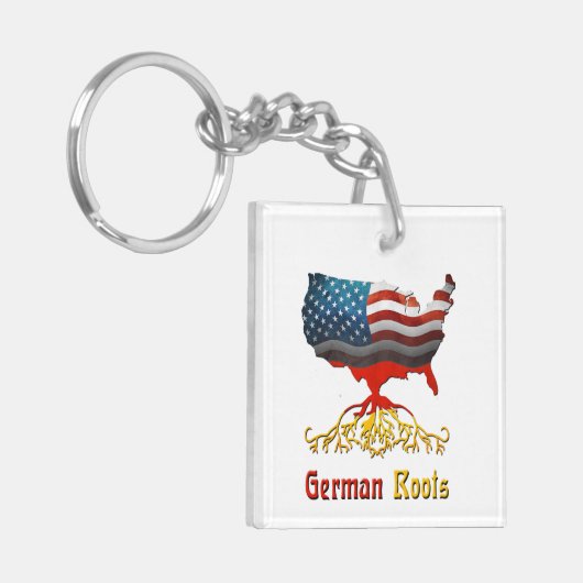 Sleutelhanger Duitse Roots American Map (Voorkant Links)