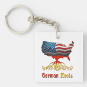 Sleutelhanger Duitse Roots American Map (Voorkant)