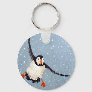 sleutelhanger "Een speelse Puffin"