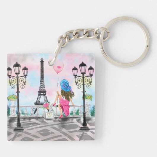 Sleutelhanger Eiffeltoren in Parijs (Achterkant)