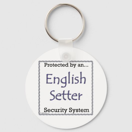 Sleutelhanger Engels Setter Security System (Voorkant)