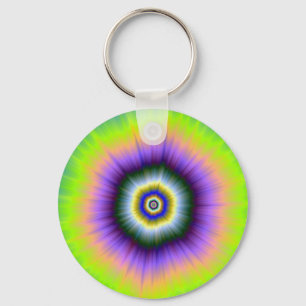 Sleutelhanger explosie in Geel en Violet