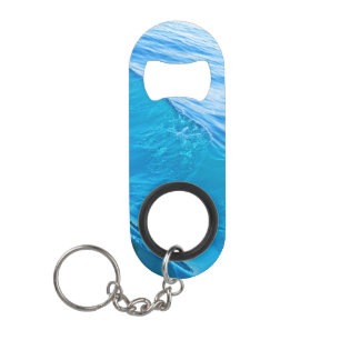 Sleutelhanger flesopener blauw water mini flessenopener