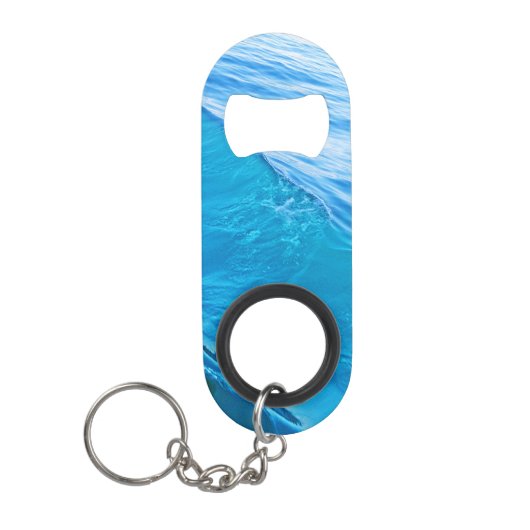 Sleutelhanger flesopener blauw water mini flessenopener (Voorkant)