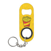 Sleutelhanger Flesopener met Franse Frietjes Mini Flessenopener (Voorkant)