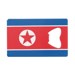 Sleutelhanger Flesopener Noord-Koreaanse Vlag Creditkaart Flessenopener