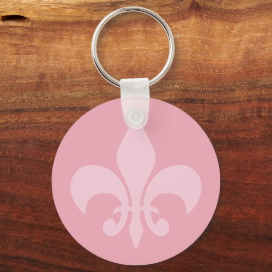 Sleutelhanger Fleur de Lise in Pinks (Voorkant)