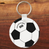 Sleutelhanger football en Voetbal met naam en numm (Voorkant)