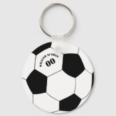 Sleutelhanger football en Voetbal met naam en numm (Achterkant)