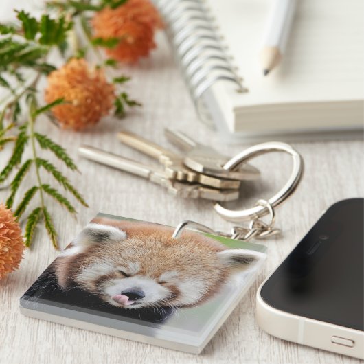 sleutelhanger fotografie rode panda. (Voorkant Rechts)