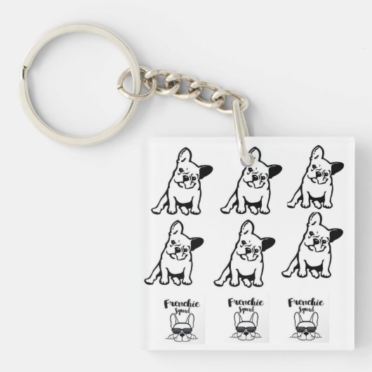 Sleutelhanger Franse Bulldog (voorkant)