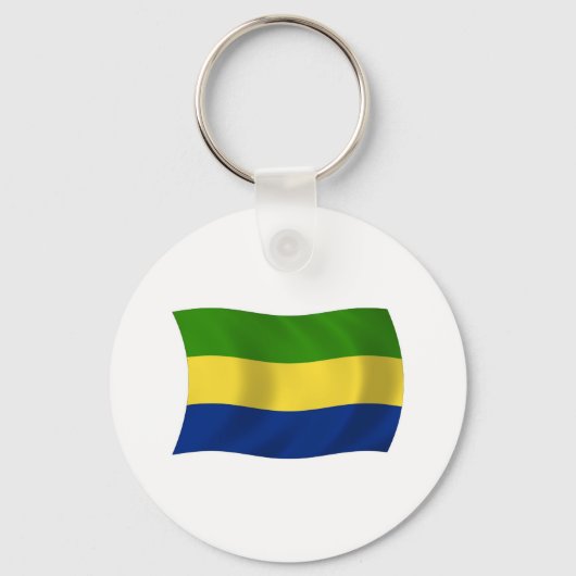 Sleutelhanger Gabonees vlag (Voorkant)