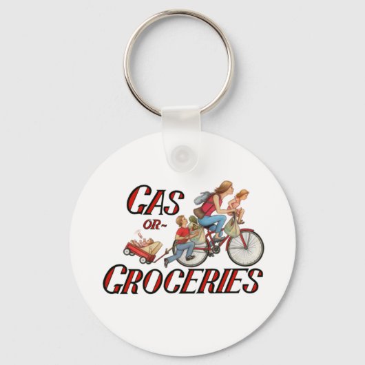 Sleutelhanger Gas of Boodschappen (Voorkant)