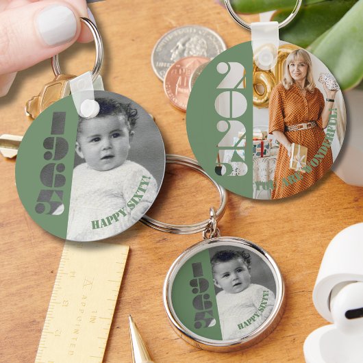 Sleutelhanger Geboren in 1965 60ste verjaardagscad