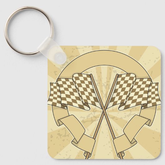 Sleutelhanger Gecontroleerde ractvlaggen (Voorkant)