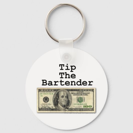 Sleutelhanger - GEef DE BARTENDER FOoi! (Voorkant)