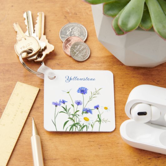 Sleutelhanger-geelsteen Wilde bloemen Sleutelhanger (Bureau)